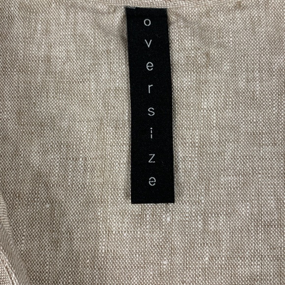 Oversize ojo de bujo linen dress - Picture 7 of 8
